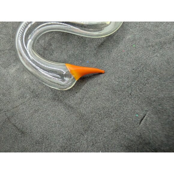 Vintage Ornament Swan Hand Blown Glass Hanging Christmas tree 4" - Picture 3 of 16